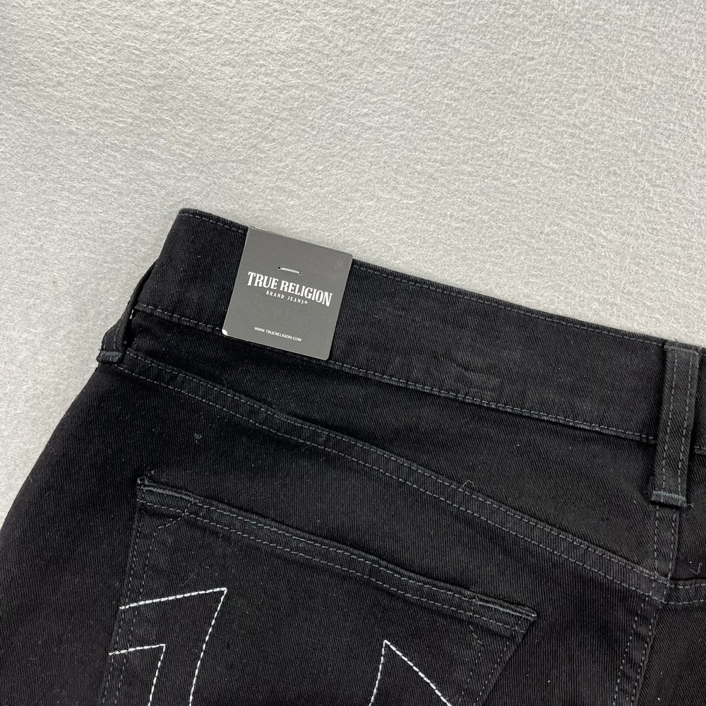 True Religion Jeans Mens 36x32 Black Denim Pants Geno Relaxed Slim Fit - Picture 6 of 14